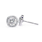  Round Brilliant Diamond Studs  6 Prong Crown Setting