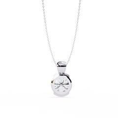 Stylish Round Half Bezel Pendant