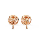  Round Brilliant Diamond Studs  6 Prong Crown Setting