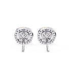  Round Brilliant Diamond Studs  6 Prong Crown Setting
