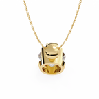 Stylish Round Half Bezel Pendant