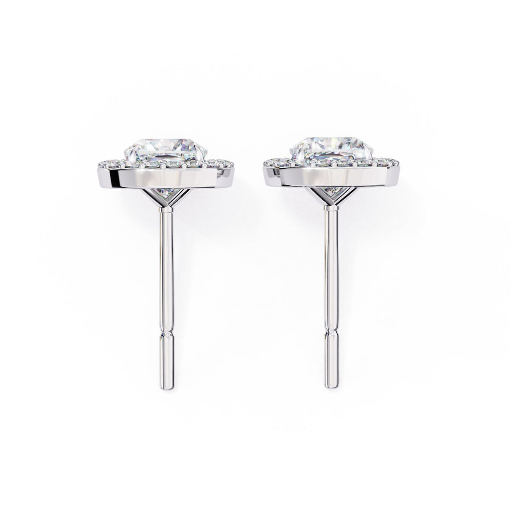  Round Brilliant Diamond Studs  6 Prong Crown Setting