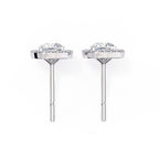  Round Brilliant Diamond Studs  6 Prong Crown Setting