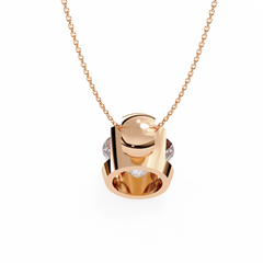 Stylish Round Half Bezel Pendant