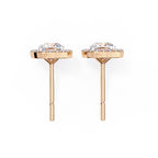  Round Brilliant Diamond Studs  6 Prong Crown Setting