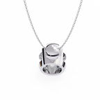 Stylish Round Half Bezel Pendant