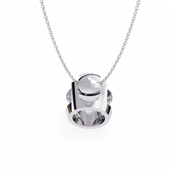 Stylish Round Half Bezel Pendant