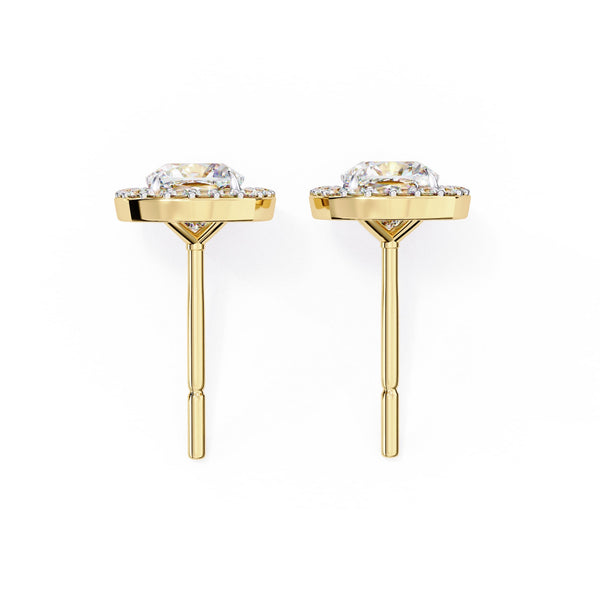 Halo Cushion Lab Grown Diamond Stud Earrings