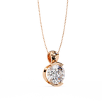 Stylish Round Half Bezel Pendant