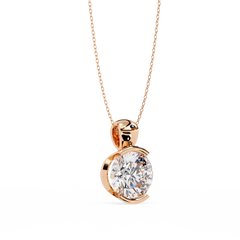 Stylish Round Half Bezel Pendant