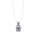 2.20 Carat Round Lab Grown Diamond Half Bezel Pendant