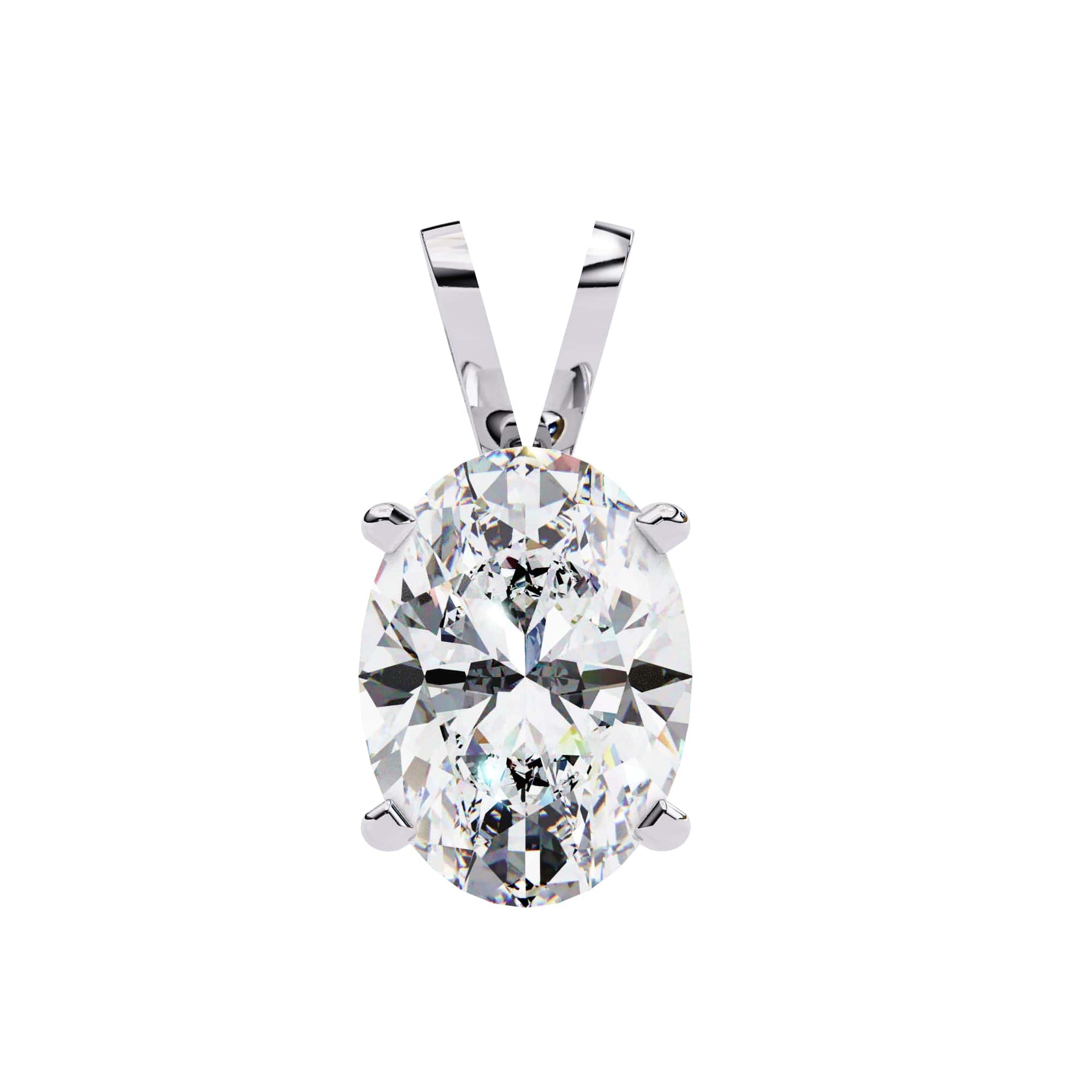 Lab Grown Oval cut Diamond Pendant