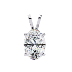 Modern Oval 4 Prong Pendant