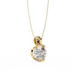 Stylish Round Half Bezel Pendant