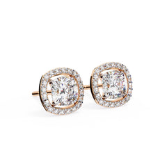  Round Brilliant Diamond Studs  6 Prong Crown Setting