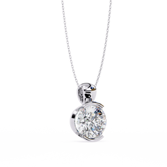 Stylish Round Half Bezel Pendant