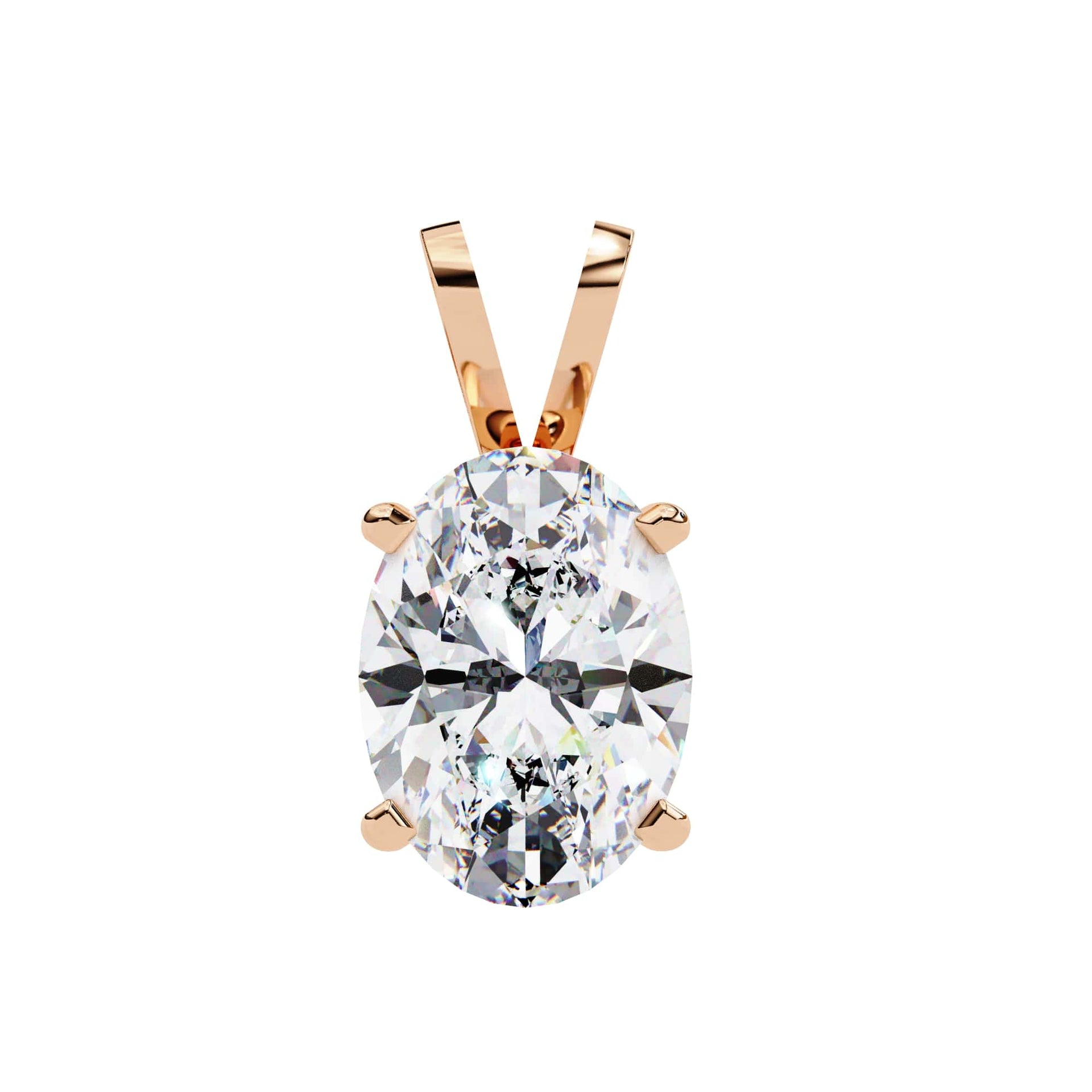 Lab Grown Oval cut Diamond Pendant