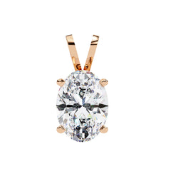 Modern Oval 4 Prong Pendant