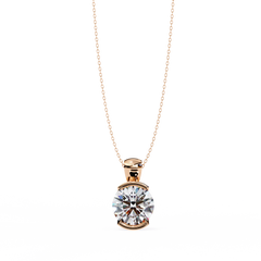 Stylish Round Half Bezel Pendant