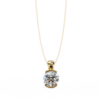 Stylish Round Half Bezel Pendant