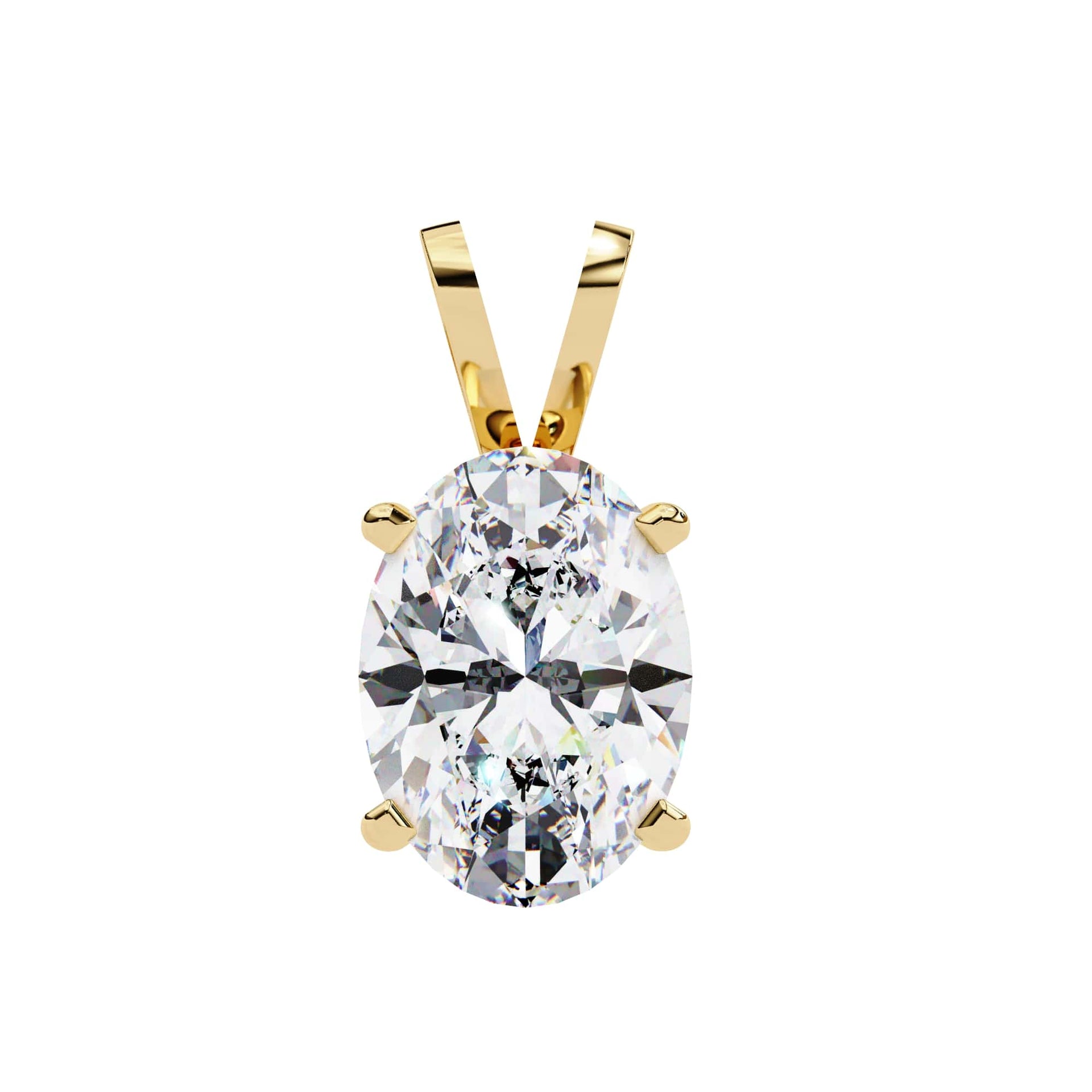 Lab Grown Oval cut Diamond Pendant
