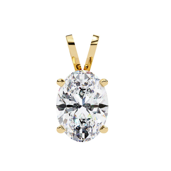 Lab Grown Oval cut Diamond Pendant