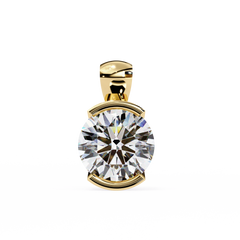 Stylish Round Half Bezel Pendant