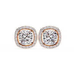  Round Brilliant Diamond Studs  6 Prong Crown Setting
