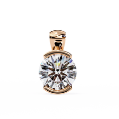 Stylish Round Half Bezel Pendant