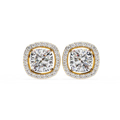  Round Brilliant Diamond Studs  6 Prong Crown Setting