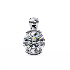 Stylish Round Half Bezel Pendant