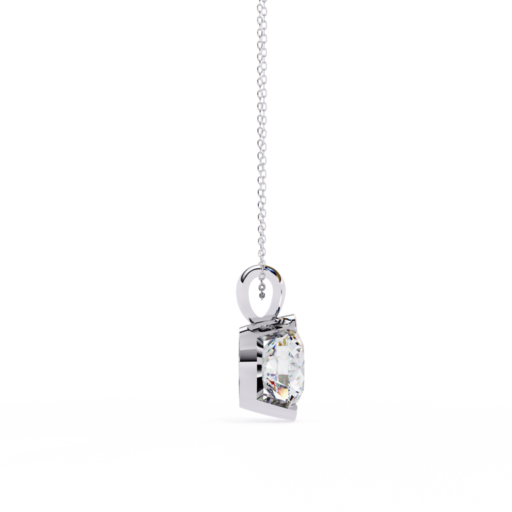 Stylish Round Half Bezel Pendant