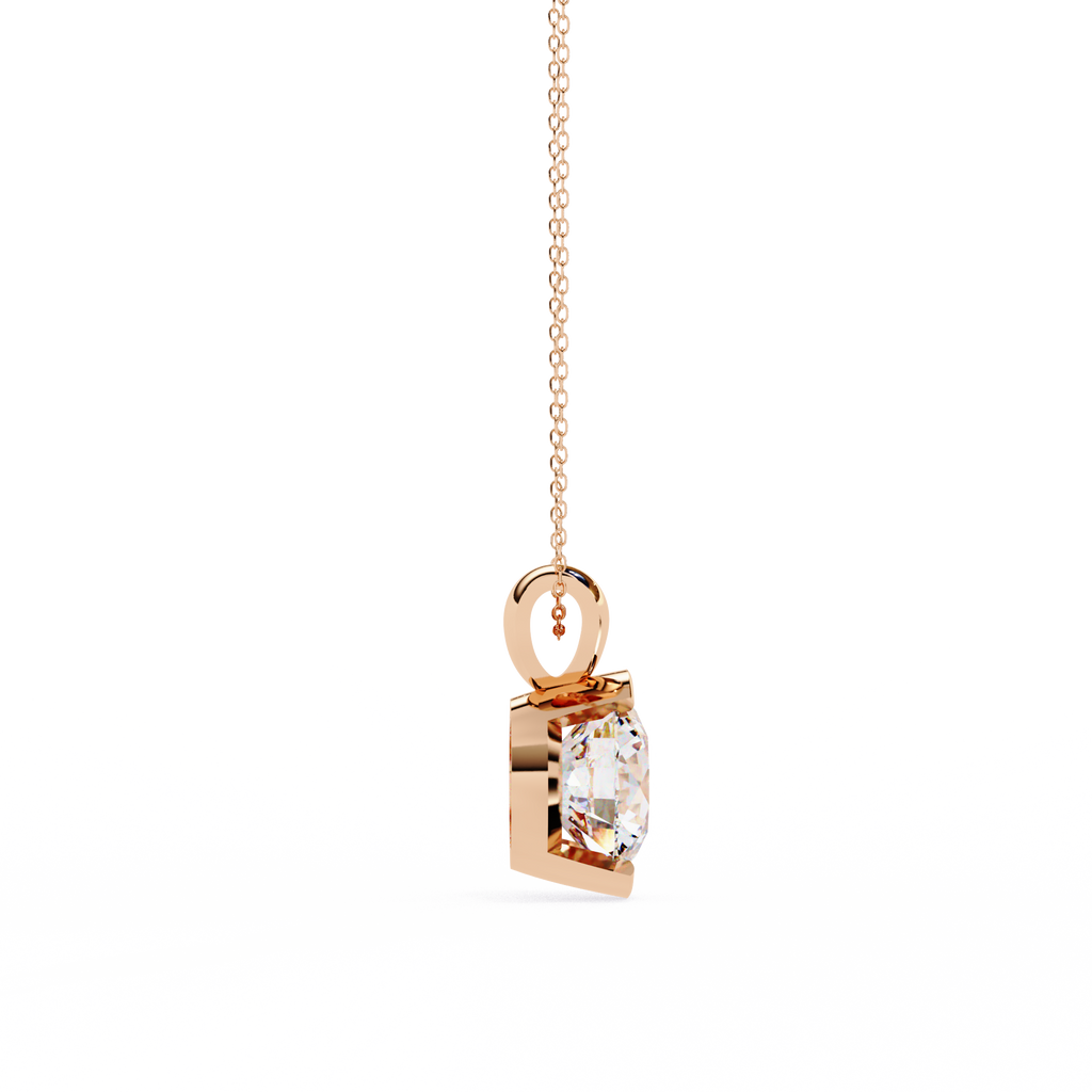 Stylish Round Half Bezel Pendant