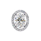 Oval halo stud earrings