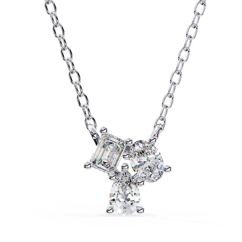 0.93 Carat Dazzling Trio Lab Grown Diamond Pendant