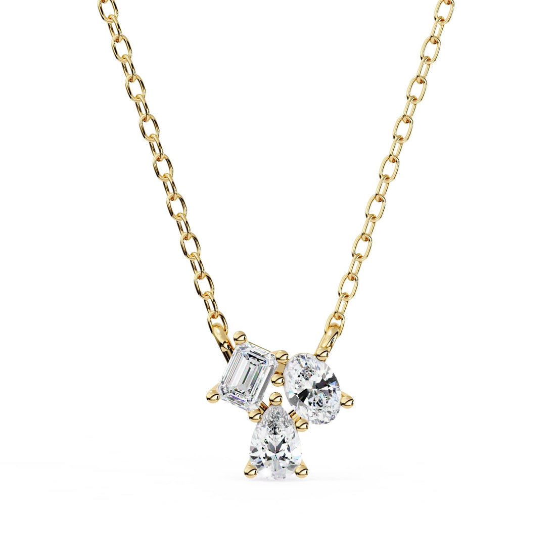 0.93 Carat Dazzling Trio Lab Grown Diamond Pendant Necklace