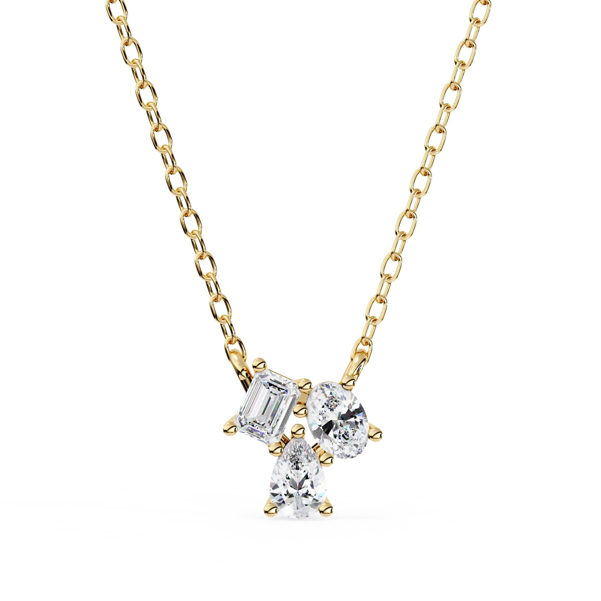 Dazzling Trio Lab Grown Diamond Pendant