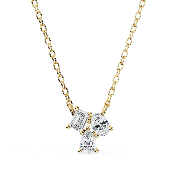0.93 Carat Dazzling Trio Lab Grown Diamond Pendant Necklace