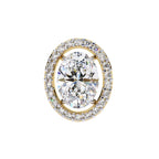 Oval halo stud earrings