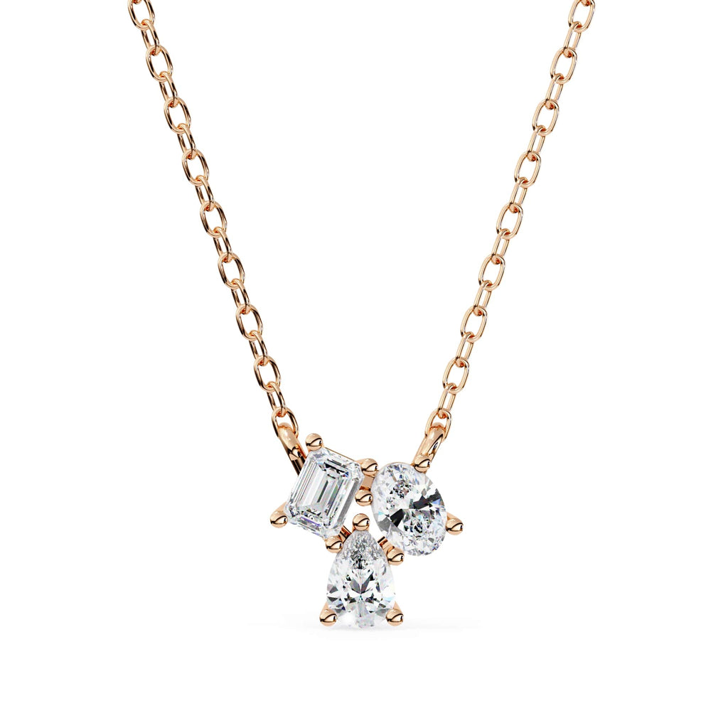 0.93 Carat Dazzling Trio Lab Grown Diamond Pendant
