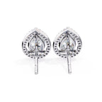 Pear Halo Stud Earrings