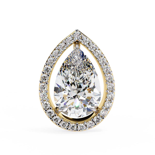 Pear Halo Stud Earrings