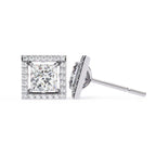 Princess Cut Lab Diamond Stud Earrings