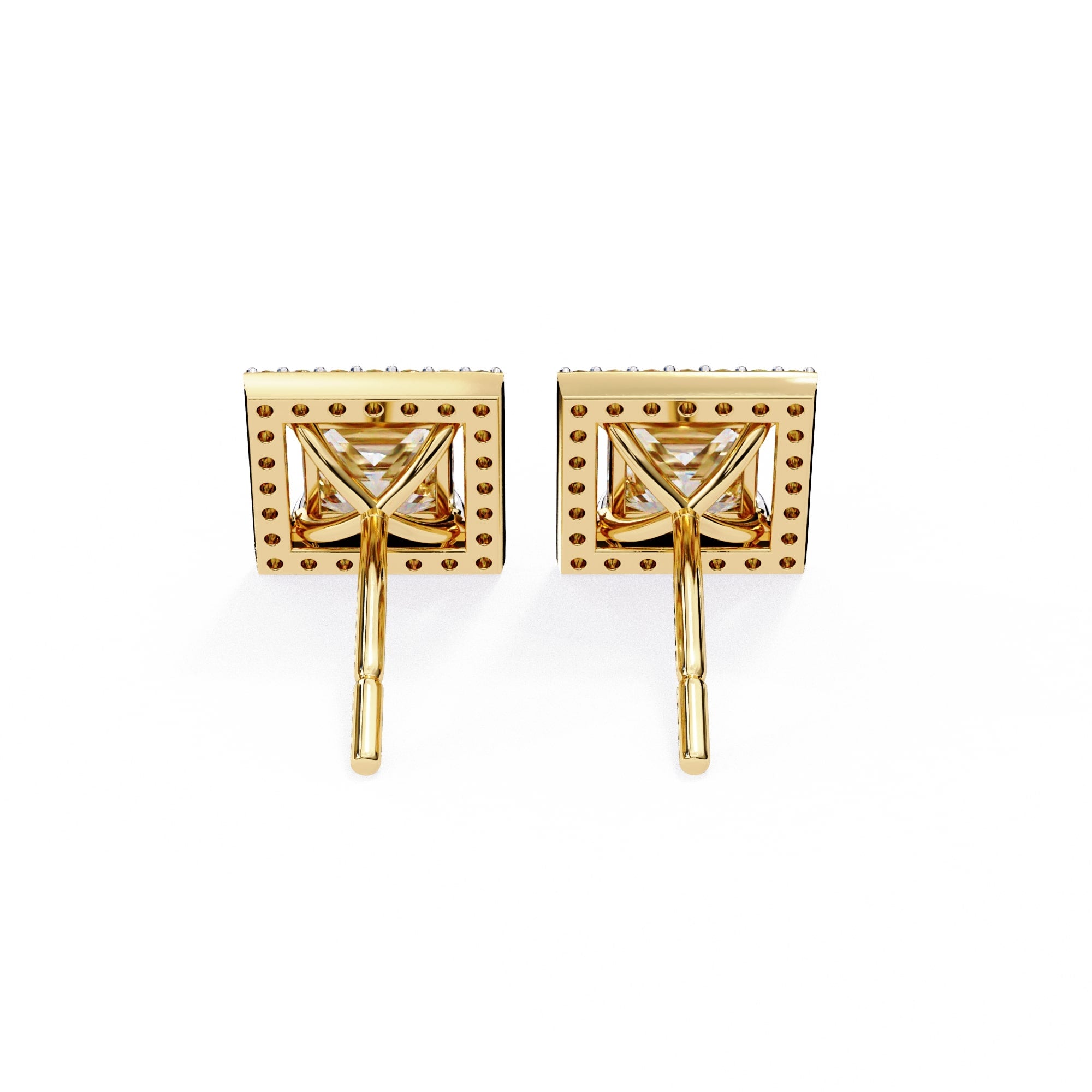 Princess Cut Lab Diamond Stud Earrings
