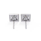 Princess Cut Lab Diamond Stud Earrings