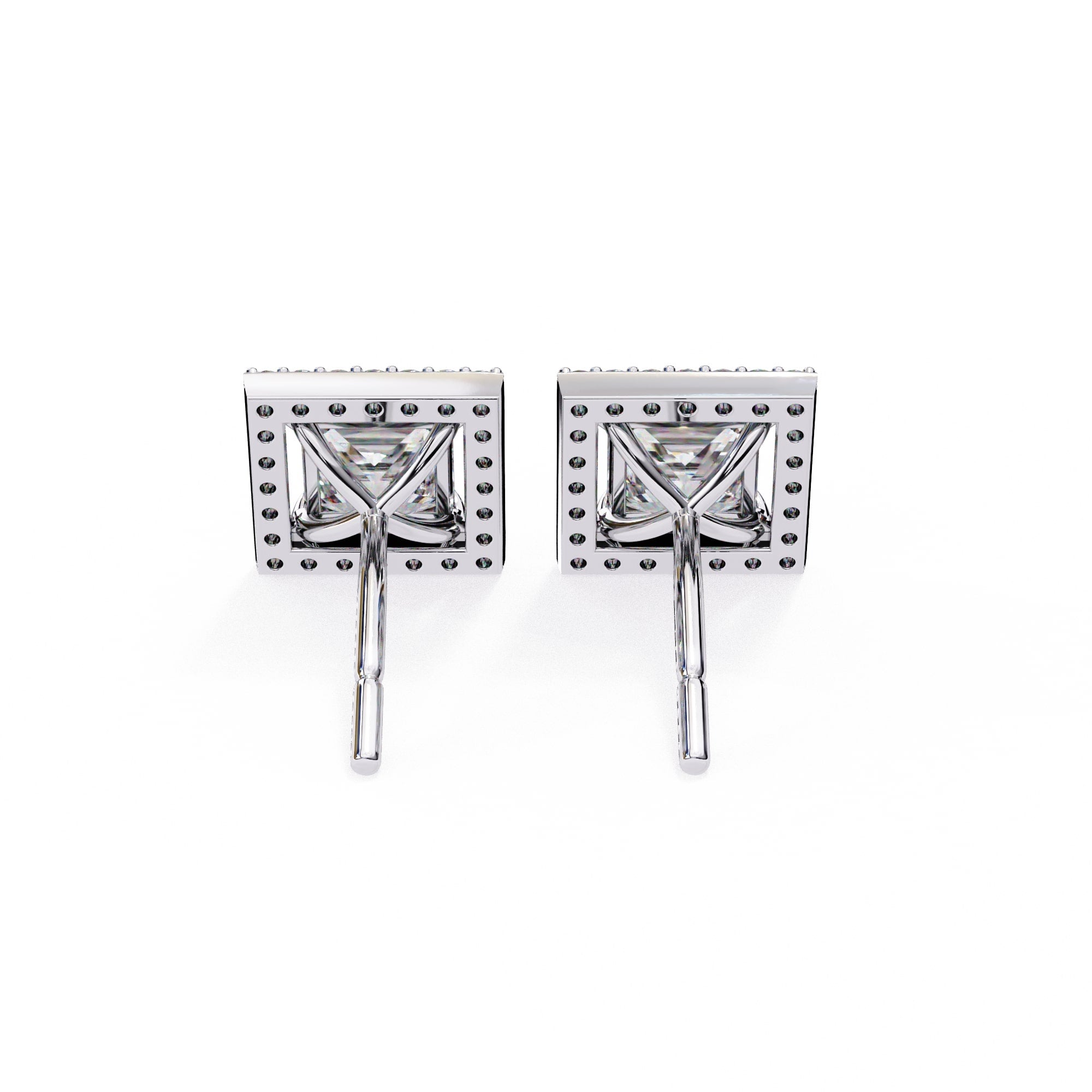 Princess Cut Lab Diamond Stud Earrings