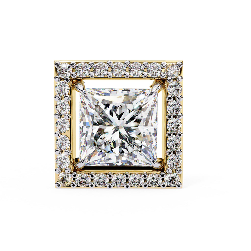 Princess Cut Lab Diamond Stud Earrings