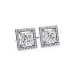 Princess Cut Lab Diamond Stud Earrings