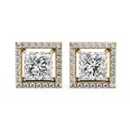 Princess Cut Lab Diamond Stud Earrings