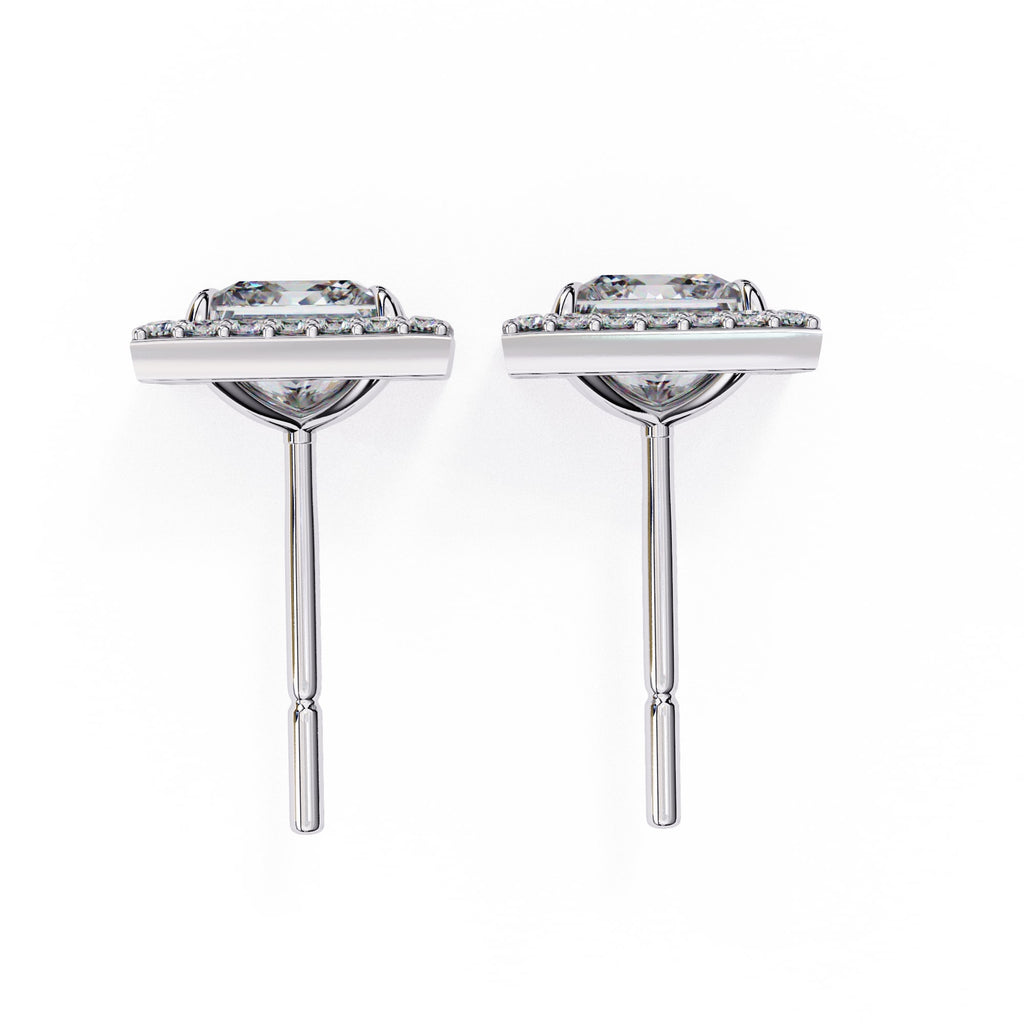 Princess Cut Lab Diamond Stud Earrings